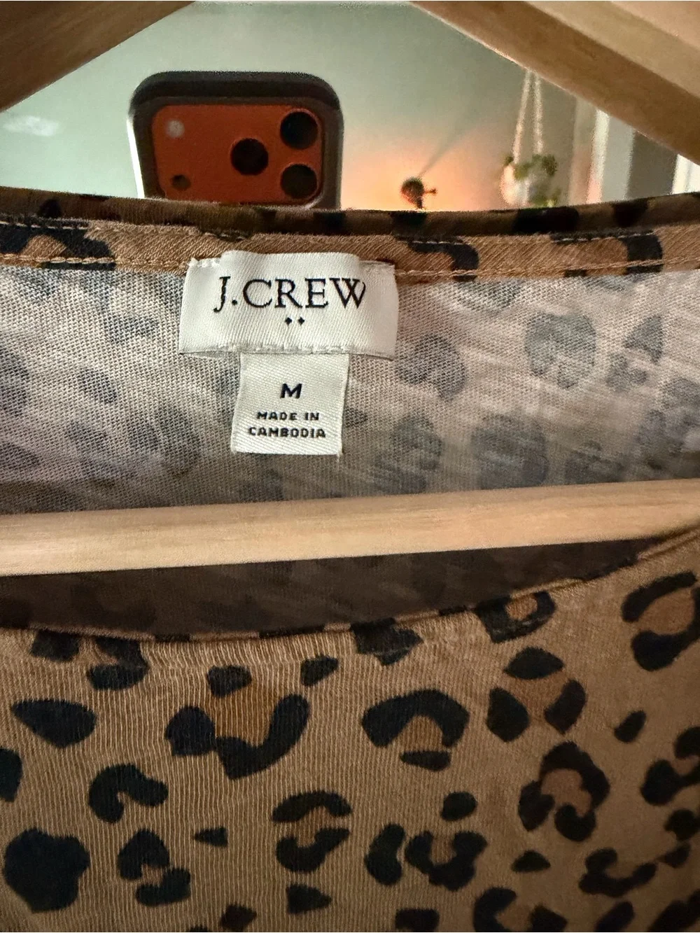 J. Crew Leopard Puff Sleeve Blouse in Camel and Black